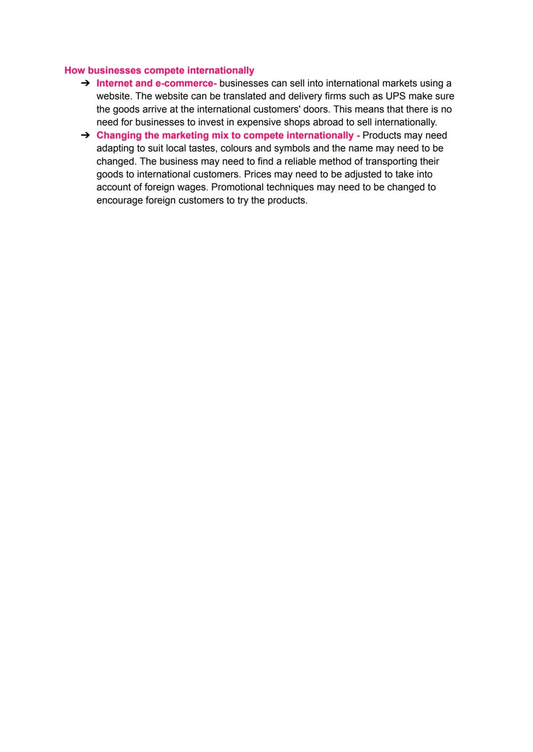 # Business and Globalisation

Globalisation is the process by which the world is becoming increasingly interconnected as a
result of massive