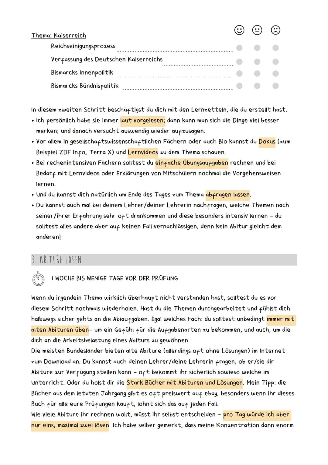 # Abivorbereitung

Kurzer Disclaimer: Ich beschreibe hier meine persönliche Lernmethode, mit der ich
mich aufs Abi vorbereitet habe. Es kann
