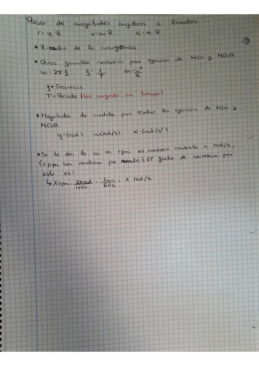 Formulas MBU y MRUA

→MRU: Γx-rotut

xPosicion final

ro Posicion inicial

u-velocided

to tiempo en realizar el desplazamiento

→NRUA: U-vo