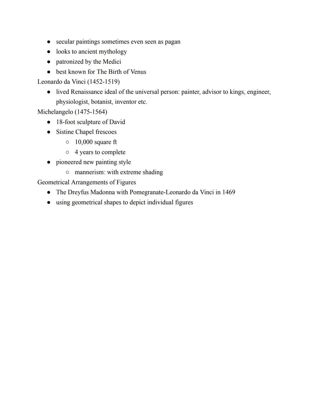 Renaissance Art

Atron & Patronage

• Italians willing to spend money on art
	*   support artists/provide expenses

*   communicated values
