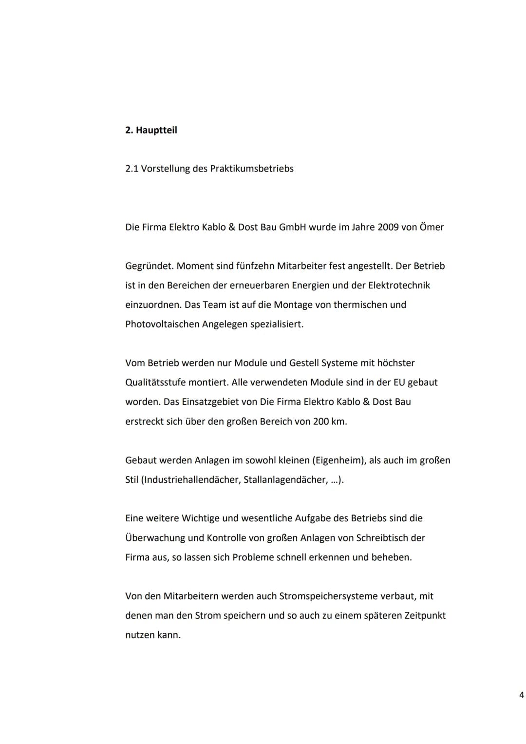 Emschertal-Berufskolleg

Steinstr.22

44652 Herne

# Praktikumsbericht

Schulpraktikum bei der Elektro Kablo & Dost Bau GmbH

Vom 04.10.2022