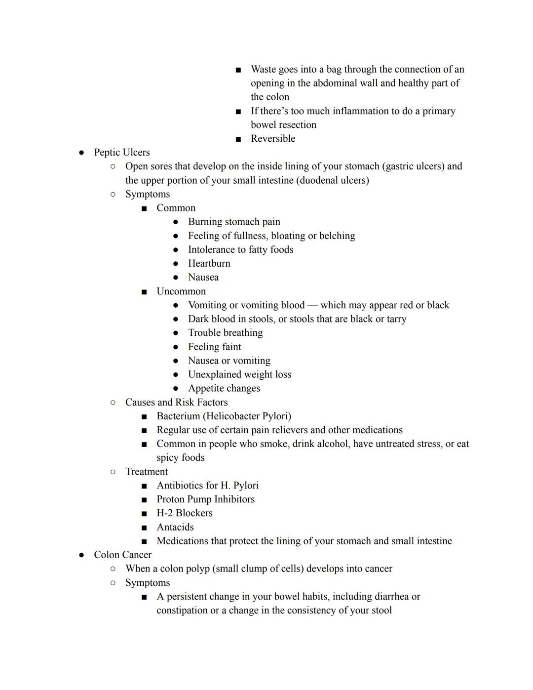 Homeostatic Disorders of the Digestive System

*   Hiatal Hernia
    *   When the upper part of your stomach bulges through the diaphragm
  