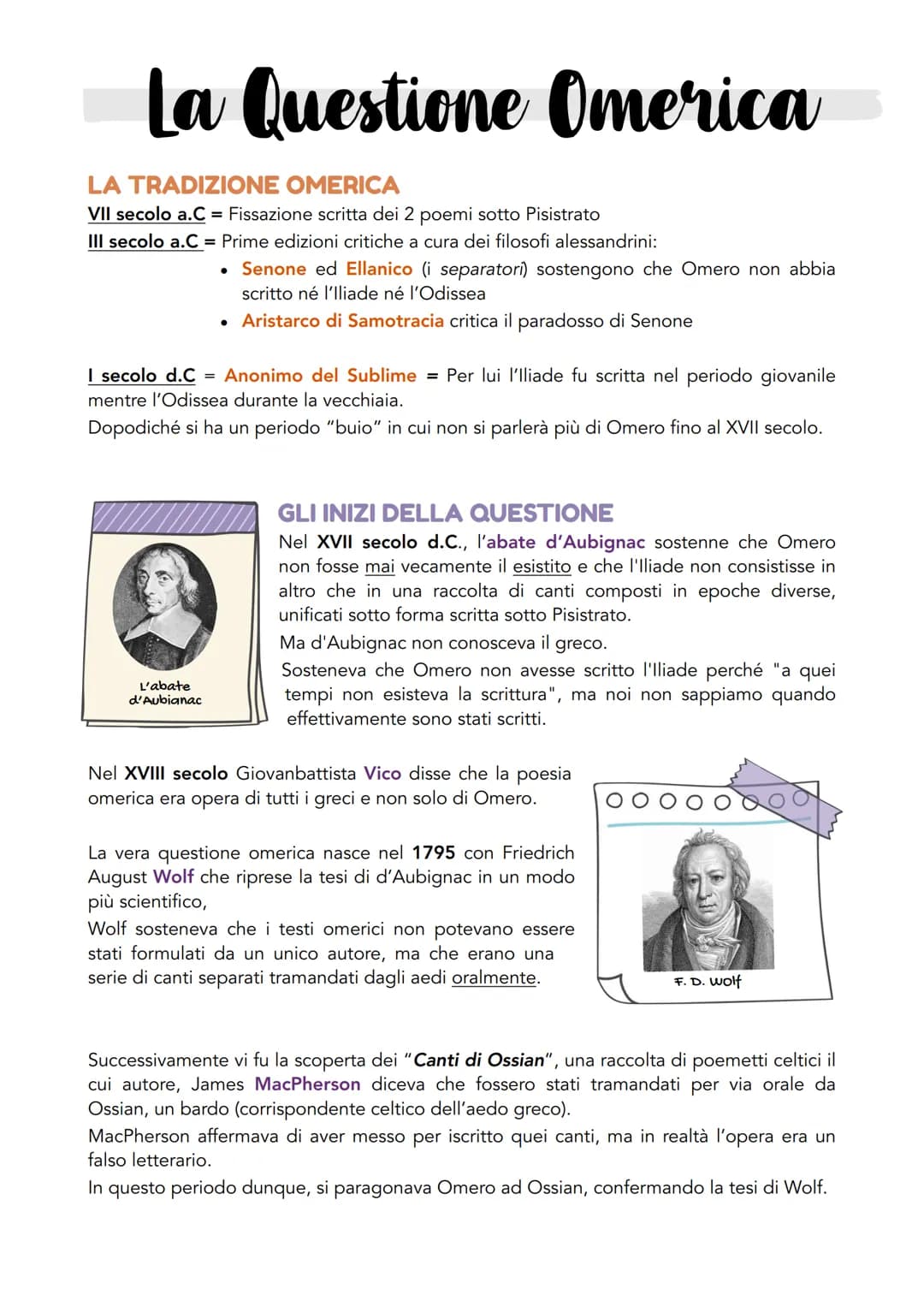 # La Questione Omerica

LA TRADIZIONE OMERICA

VII secolo a.C = Fissazione scritta dei 2 poemi sotto Pisistrato

III secolo a.C = Prime ediz