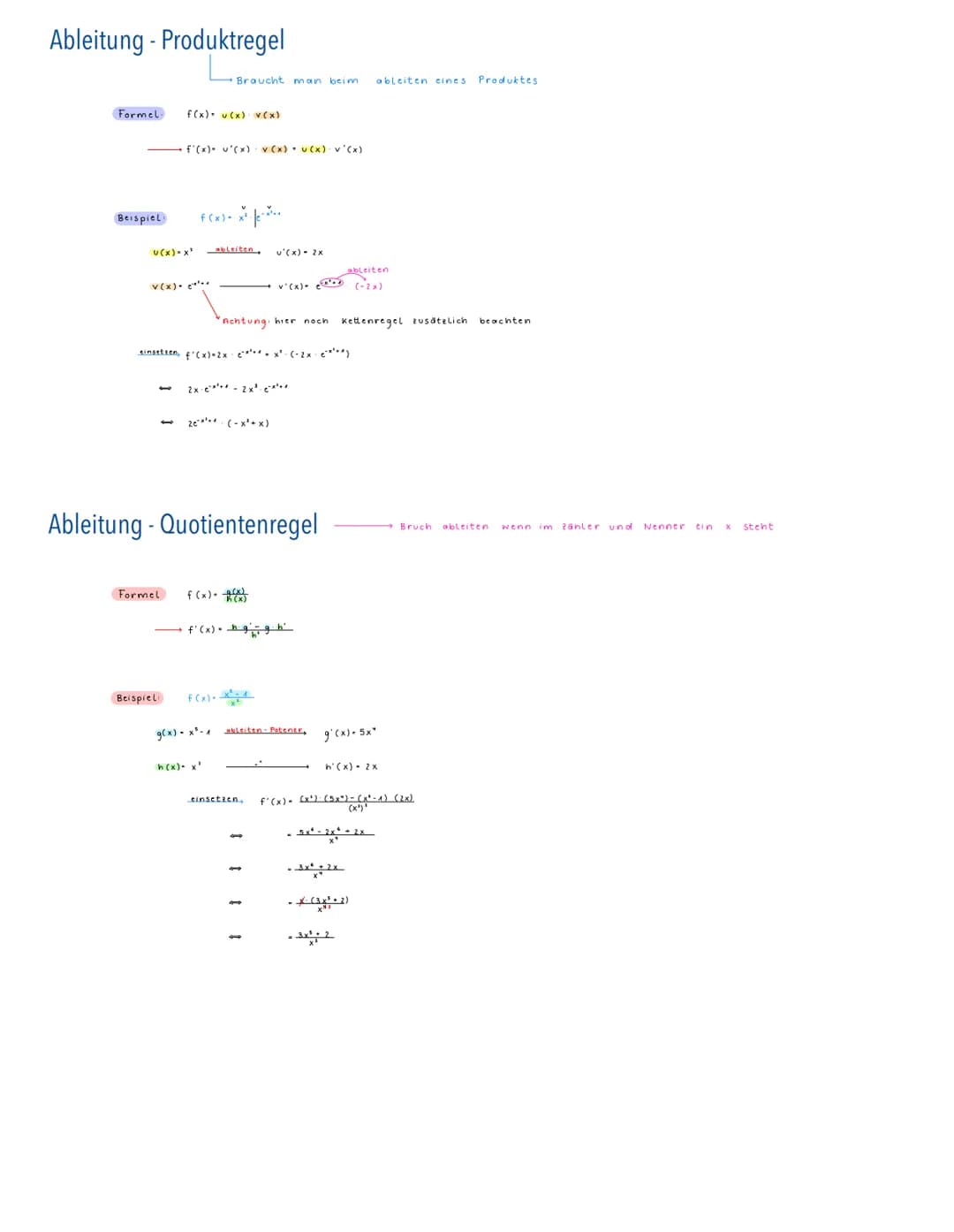 # Mathematik
Ableitung Kettenregel

Ableitung von verketteten Funktionen

2. B

außere Funktion u(v)

f(x)u(v(x))

Innere Funktion wie eine
