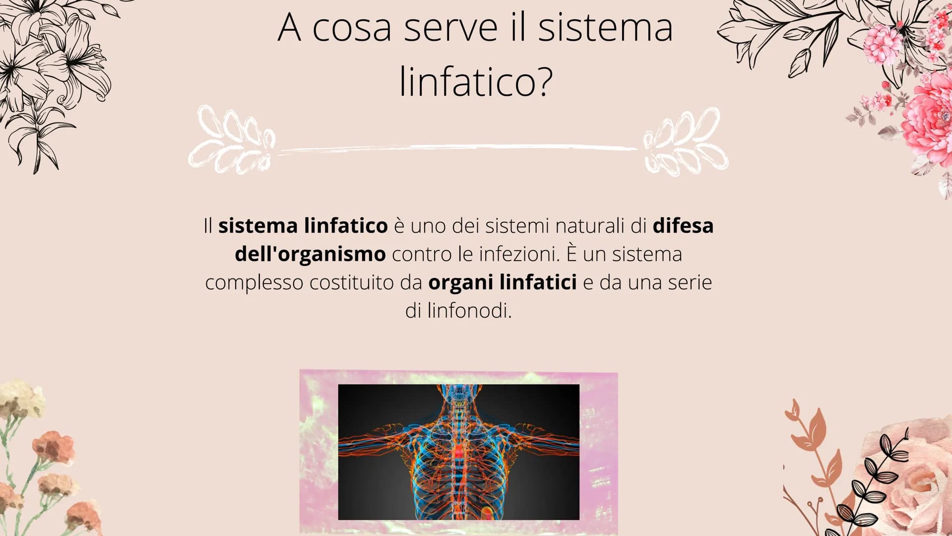 # Sistema linfatico

- tonsille
- timo
- dotto toracico
- milza
- linfonodi
- linfonodi # Che cos'è il sistema
linfatico?

|| sistema linfoi
