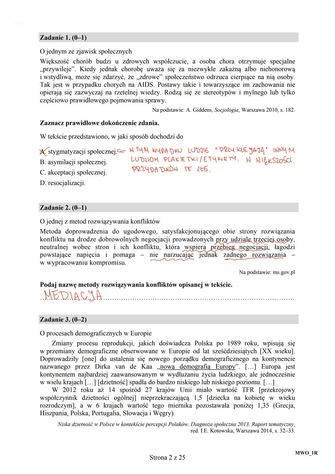 CENTRALNA
KOMISJA
EGZAMINACYJNA

Arkusz zawiera informacje
prawnie chronione do momentu
rozpoczęcia egzaminu.

MWO
2016

UZUPEŁNIA ZDAJĄCY


