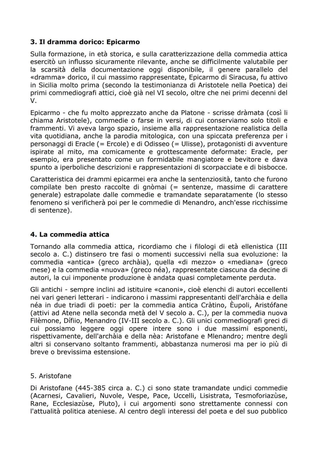 # La commedia greca

1. Differenze tre tragedia e commedia

La parola «comico» ha in italiano due significati: «proprio della commedia» e
<<