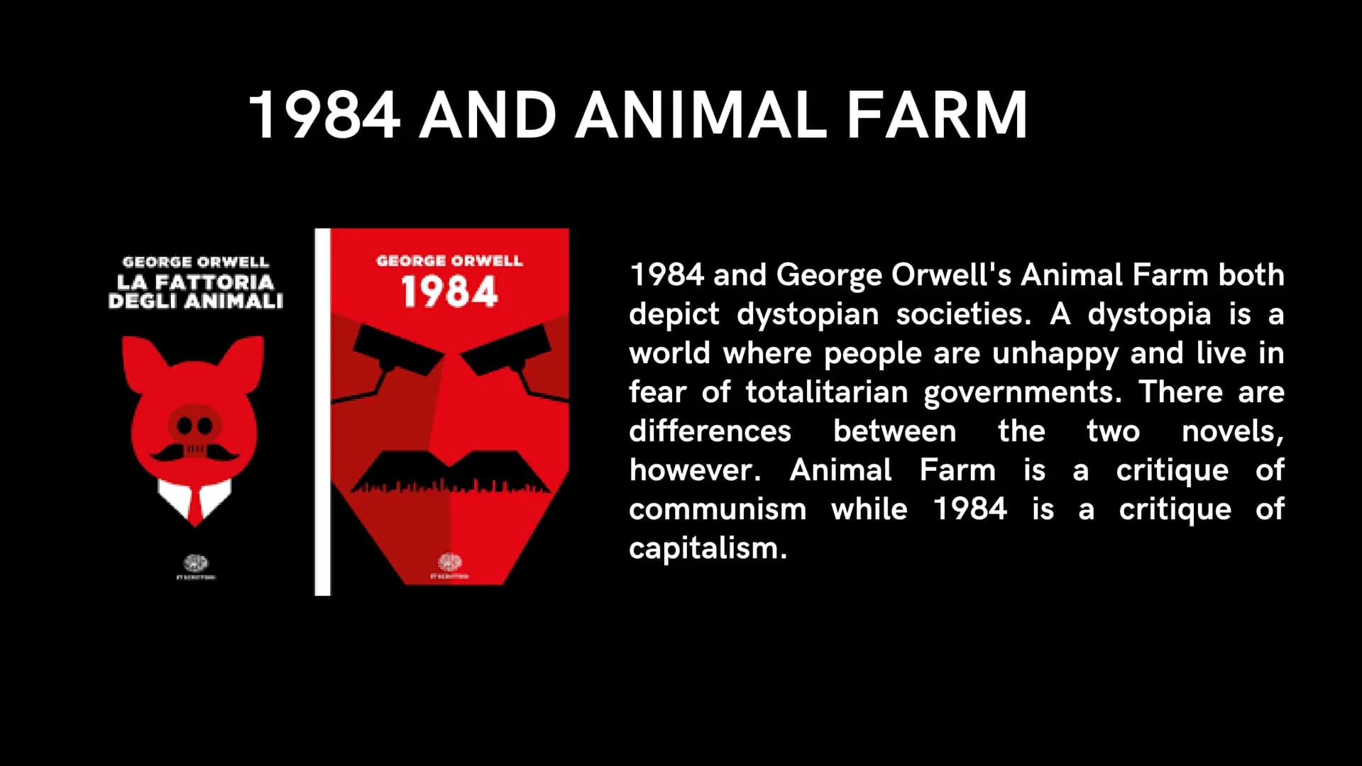 # George

# Orwell and

# Animal Farm # George Orwell

• His real name is Eric Arthur Blair, born in India in 1903

• He was a member of a m
