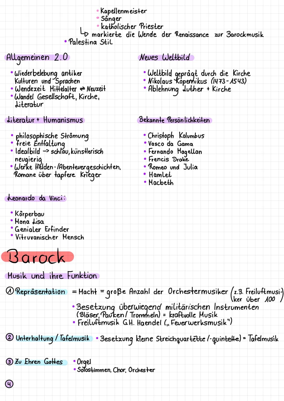 # Lernzettel Musikklausur

# Mittelalter

Allgemein:
*   Zeitraum 500-1500
*   Entwicklung der Musik von 900-1450
    *   Gregoreanischer Ch