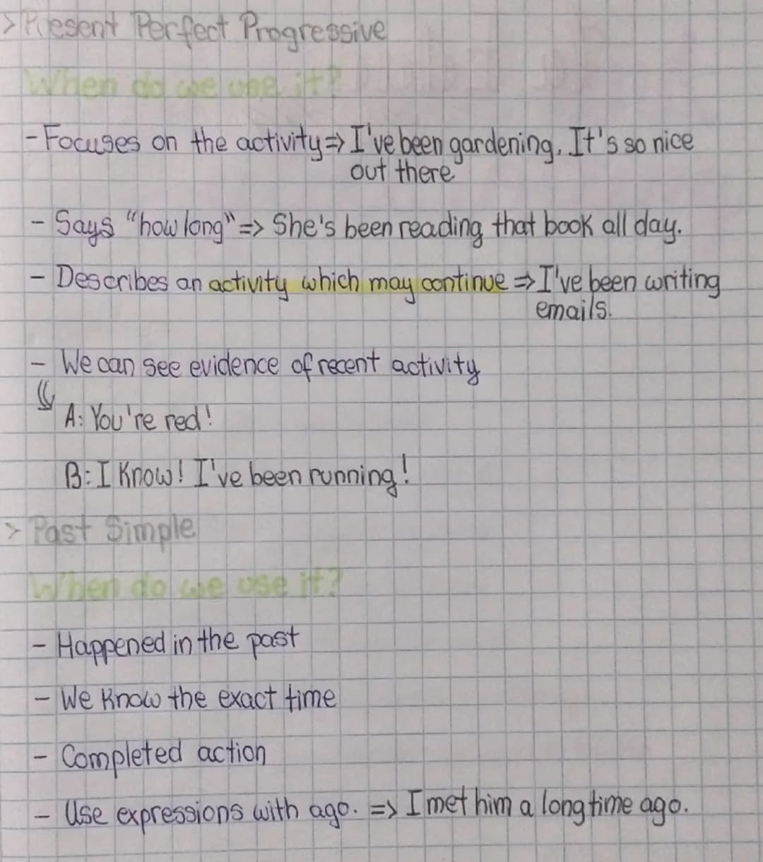 24/04/25
# Present Perfect Simple v.s. Present Perfect
## Progressive vs Past Simple
> Present Perfect Simple
### When do we use it?
- Actio