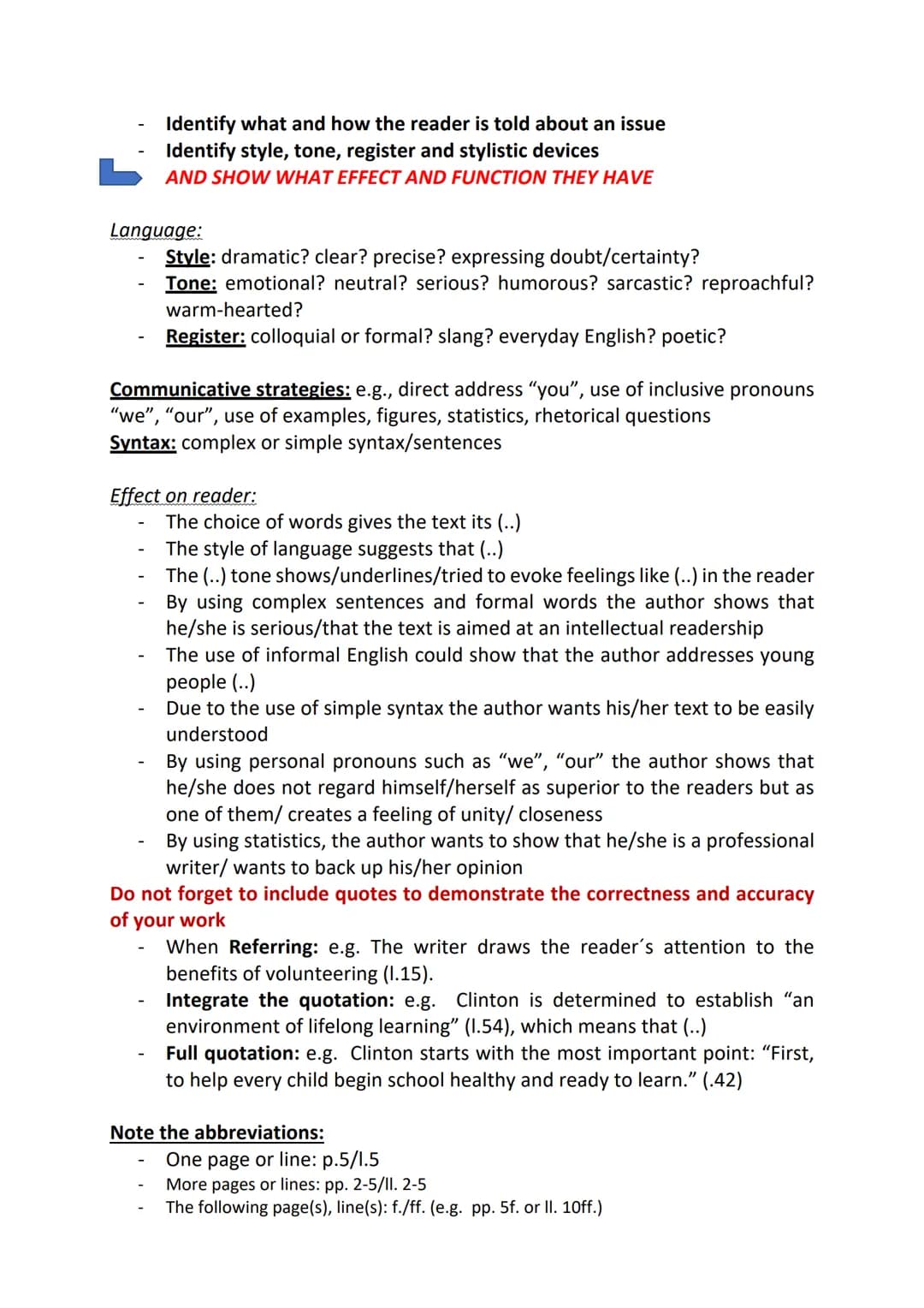 # How to deal with written exams

1) Comprehension

Linking sentence: "The first task it to..." (repeat the assignment's words)

Possible op