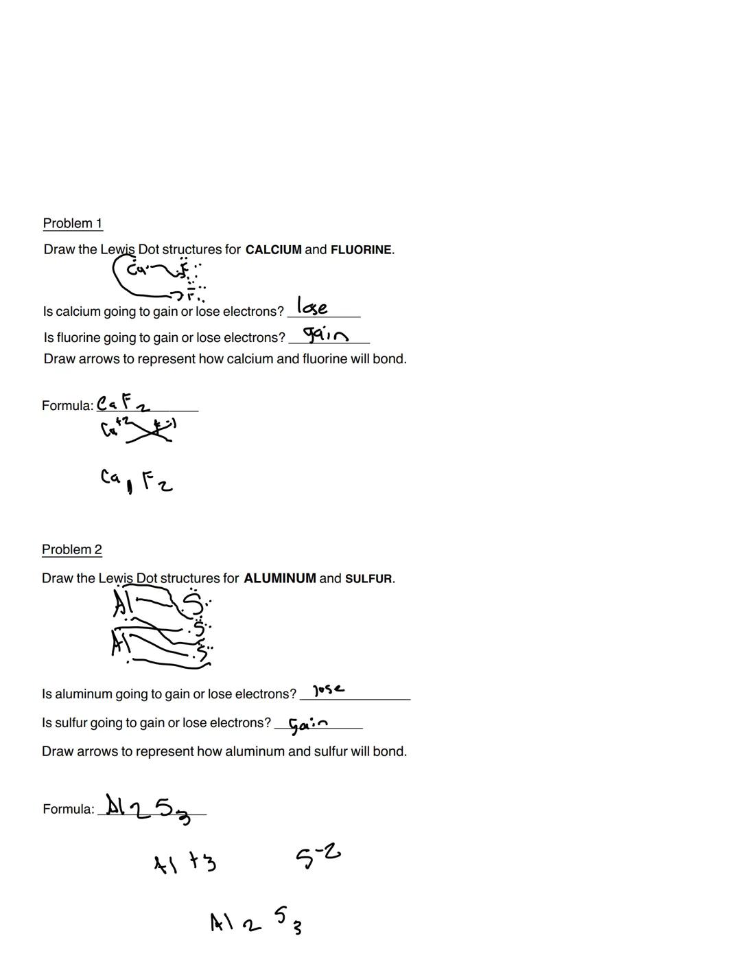 # Lewis Dot Structures & lonic Bonding Notes

lonic bonds occur between a Metal and a nm-metal
where electrons are transfera

Metals are the