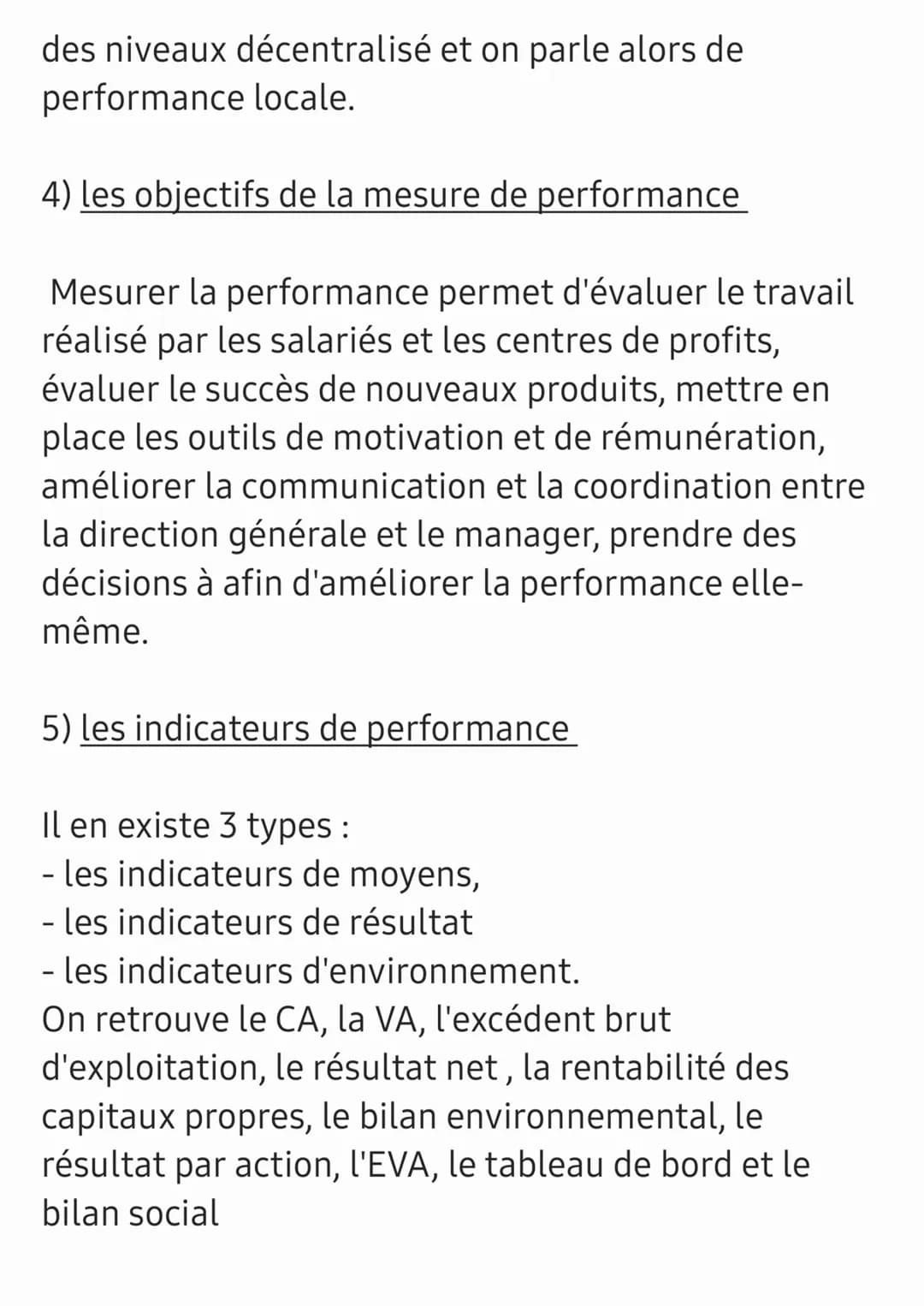 # Chapitre : la finalité de l'entreprise et la
performance

1) Finalité > But ≫ objectif

La finalité de l'entreprise: c'est la raison d'êtr