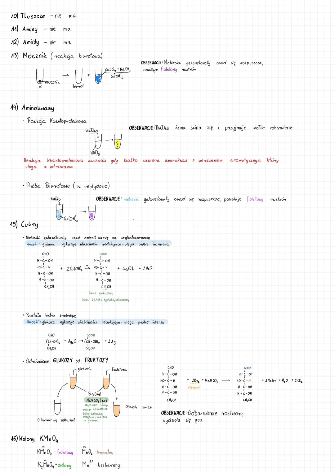 # Reakcje charakterystyczne w chemii
organicznej

1) Alkeny/Alkiny

OBSERWACJE: Odbarwienie wody bromowej

CH₂CH₂+Br₂CH₂CH₂
Br Br

2) Węglow