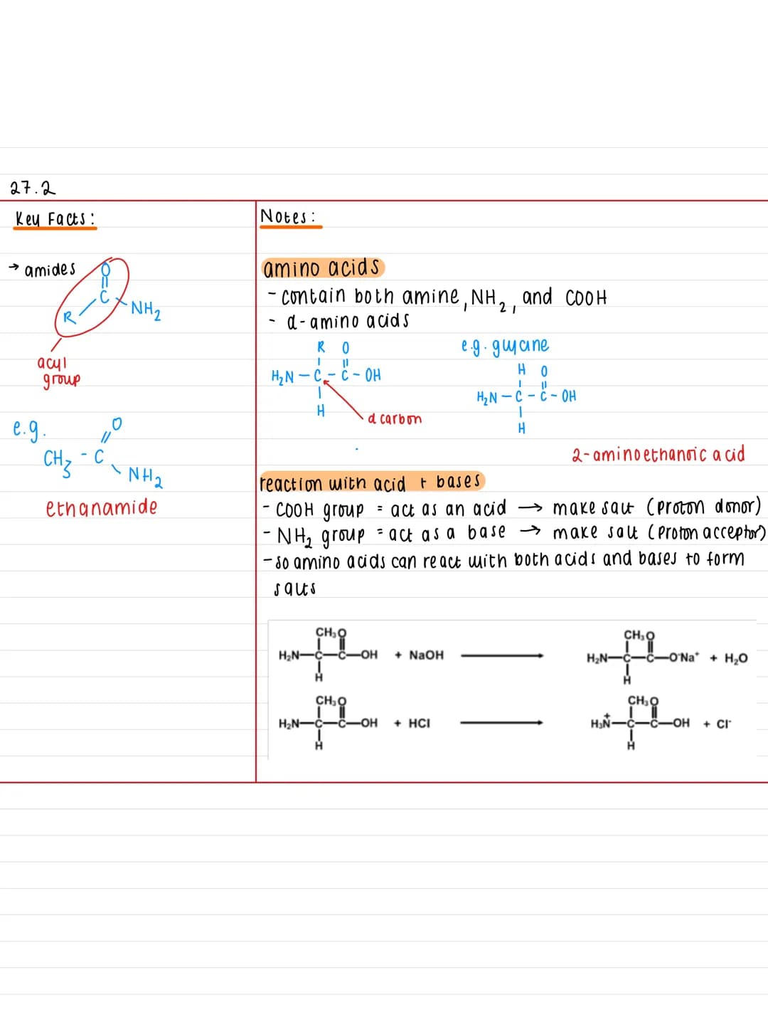 27.2

Key Facts:
→ amides


e.g.












































































































