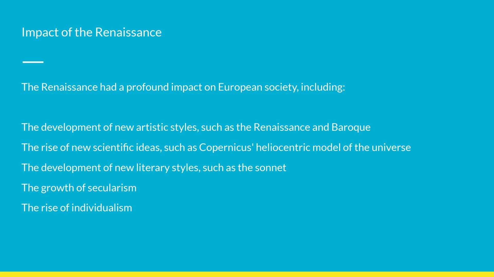 # Renaissance

---

Introduction # Introduction to renaissance

The Renaissance was a period of European history from the 14th to the 17th c