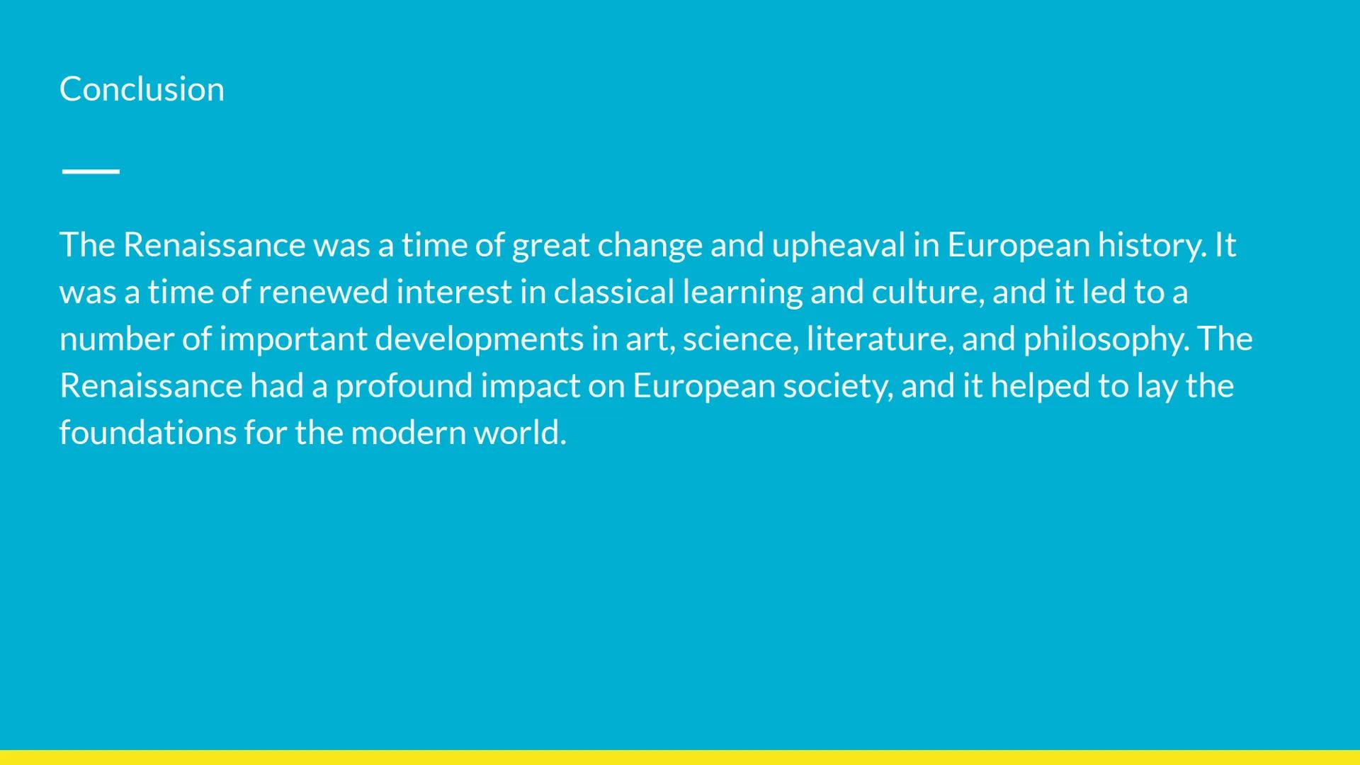 # Renaissance

---

Introduction # Introduction to renaissance

The Renaissance was a period of European history from the 14th to the 17th c