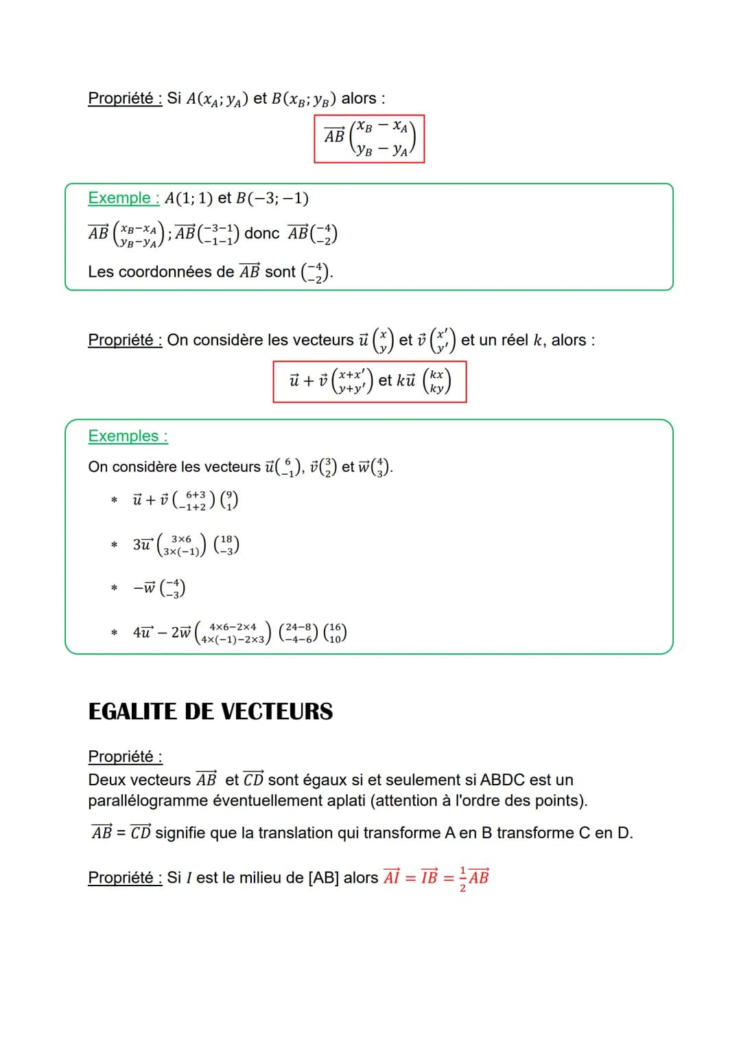 # Vecteurs

Un vecteur est une translation, c'est-à-dire un glissement.

Un vecteur AB est caractérisé par :

* sa direction: celle de la dr