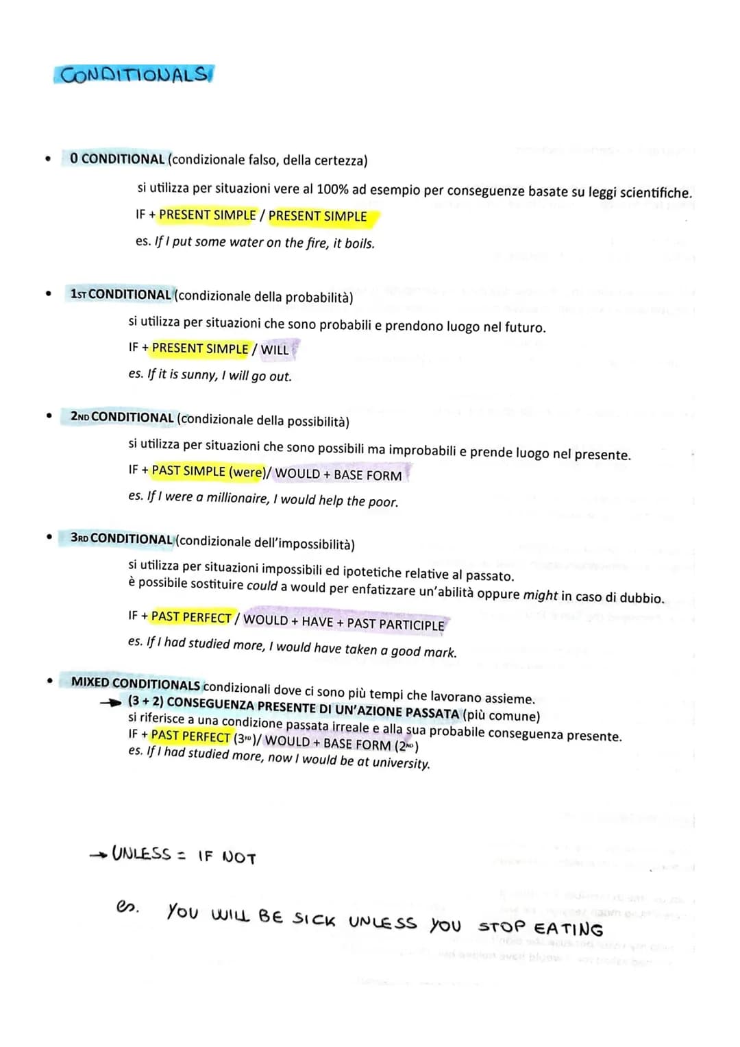 # GRAMMATICA INGLESE LIVELLO B2

① PAST TENSES

- PAST SIMPLE

  - AZIONI CONCLUSE NEL PASSATO

  - CON LAST/AGOI YESTERDAY OPPURE DATE PREC