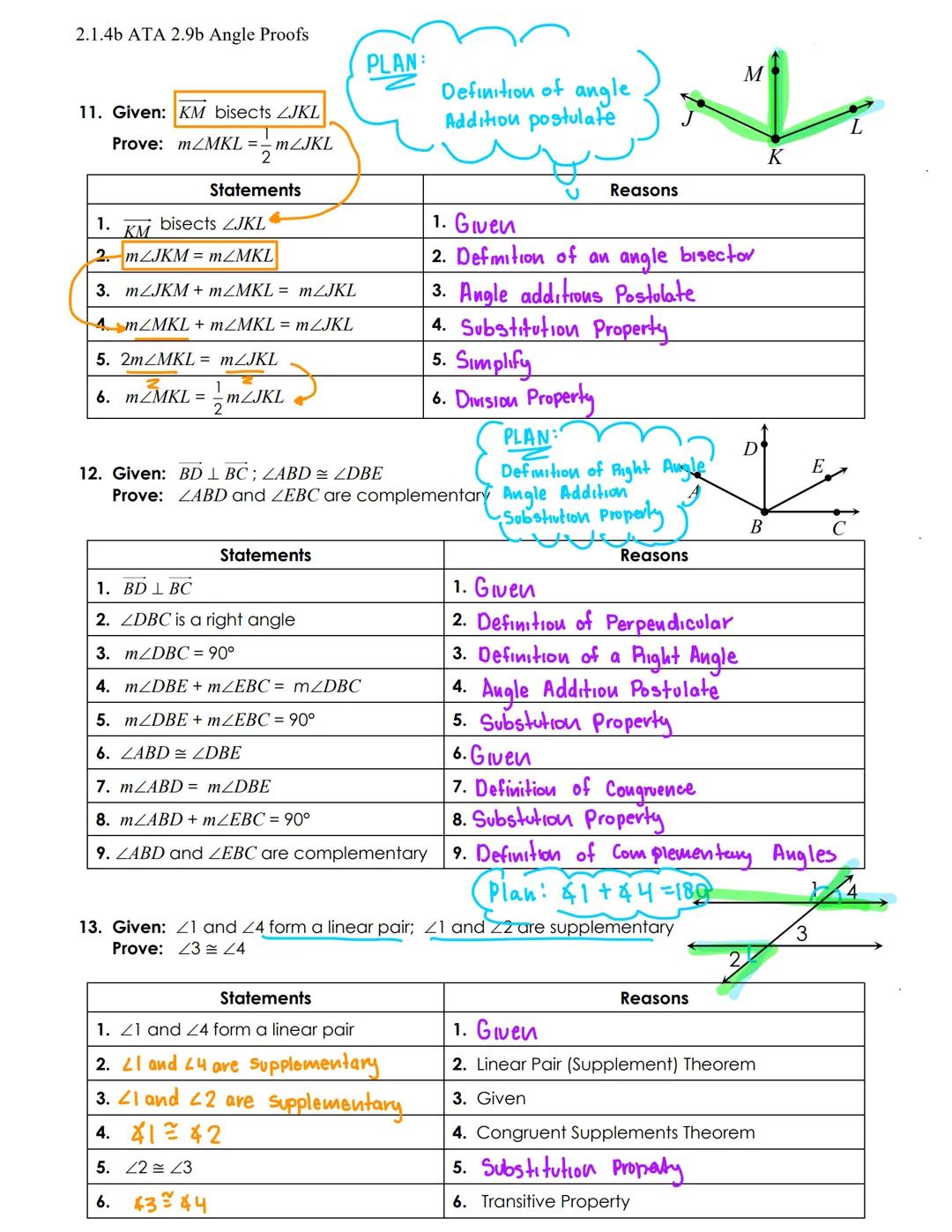 
<h2 id="planzporisarightangle">Plan: ZPOR is a Right Angle</h2>
<p>Given: ZPOR is a right angle</p>
<p>Prove: ZPOS and ZSOR are complementa