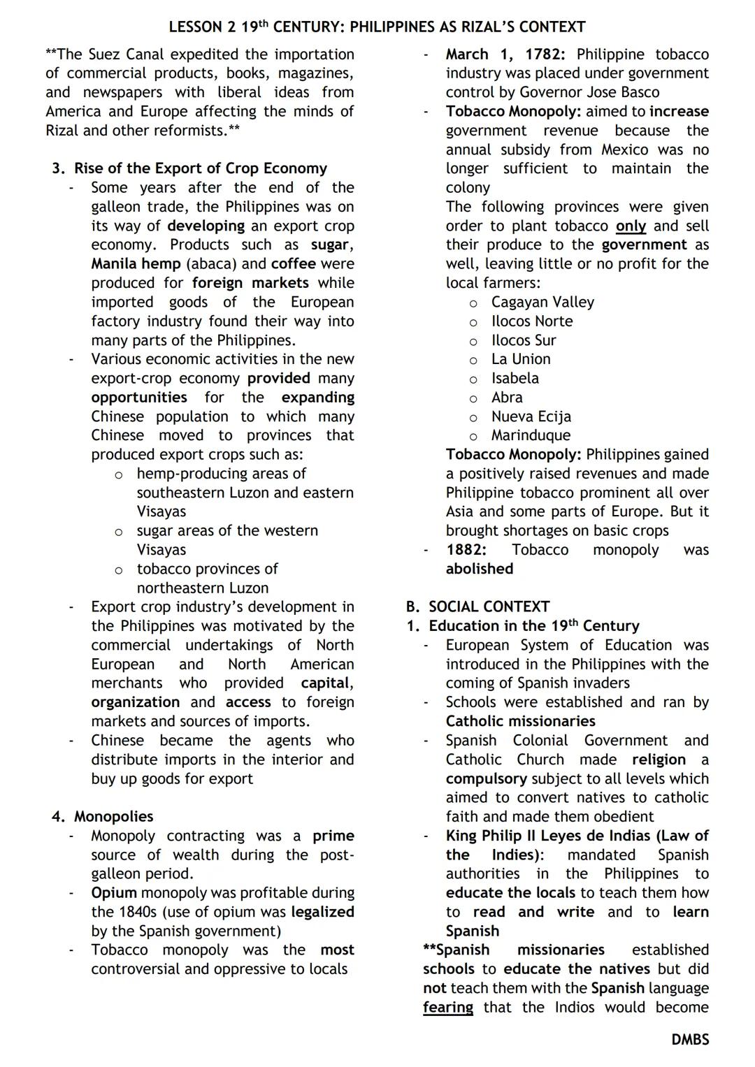 19th Century
LESSON 2 19th CENTURY: PHILIPPINES AS RIZAL'S CONTEXT
- Age of Enlightenment
- birth of modern life
**It led to freedom of mank