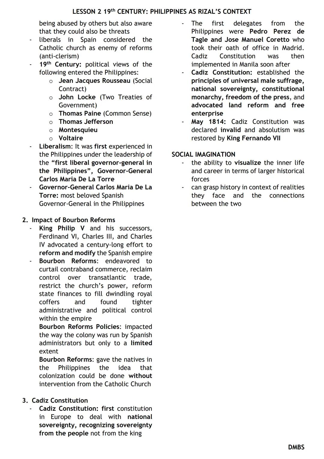 19th Century
LESSON 2 19th CENTURY: PHILIPPINES AS RIZAL'S CONTEXT
- Age of Enlightenment
- birth of modern life
**It led to freedom of mank
