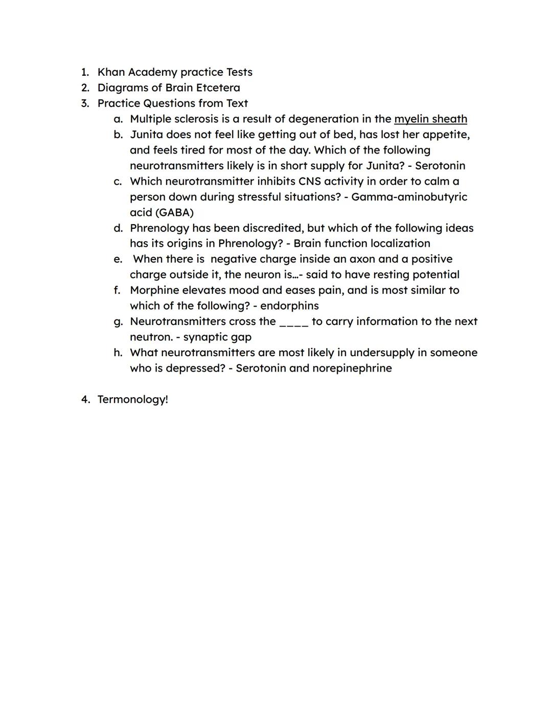 TEST REVIEW FOR BIOLOGICAL UNIT III OF TEXTBOOK

Define Aphasia - which part of the brain may be damaged by this
- loss of ability to unders