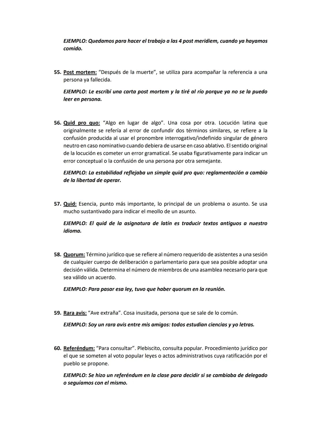 # LATINISMOS:

1.  Accesit o accéssit: "Se acercó / se ha acercado". Premio o recompensa inferior que se
otorga a quien, sin alcanzar el pri