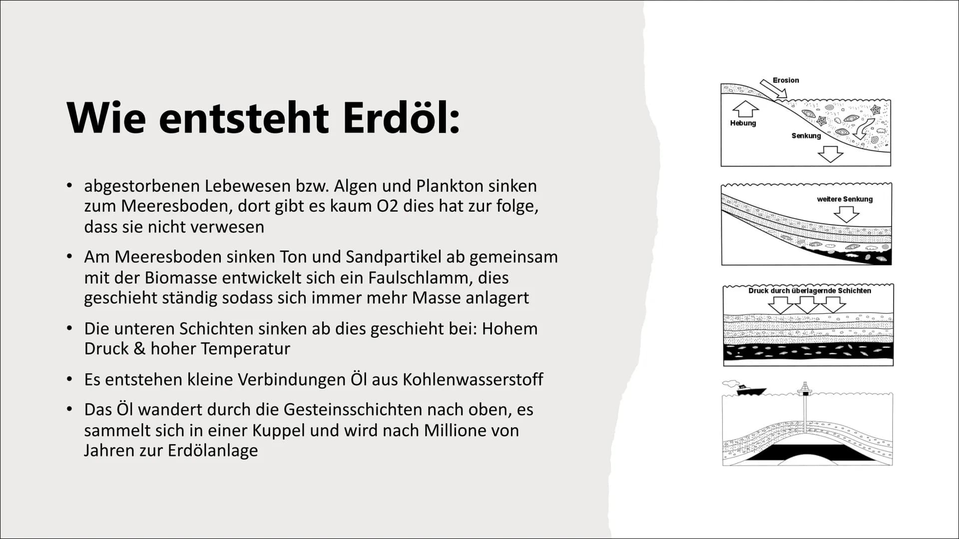 # Erdöl- fossiler Energie

# Träger

(nur begrenzt verfügbar) ## Inhaltsverzeichnis

*   Was ist Erdöl?
*   Wie entsteht Erdöl?
*   Erdölför