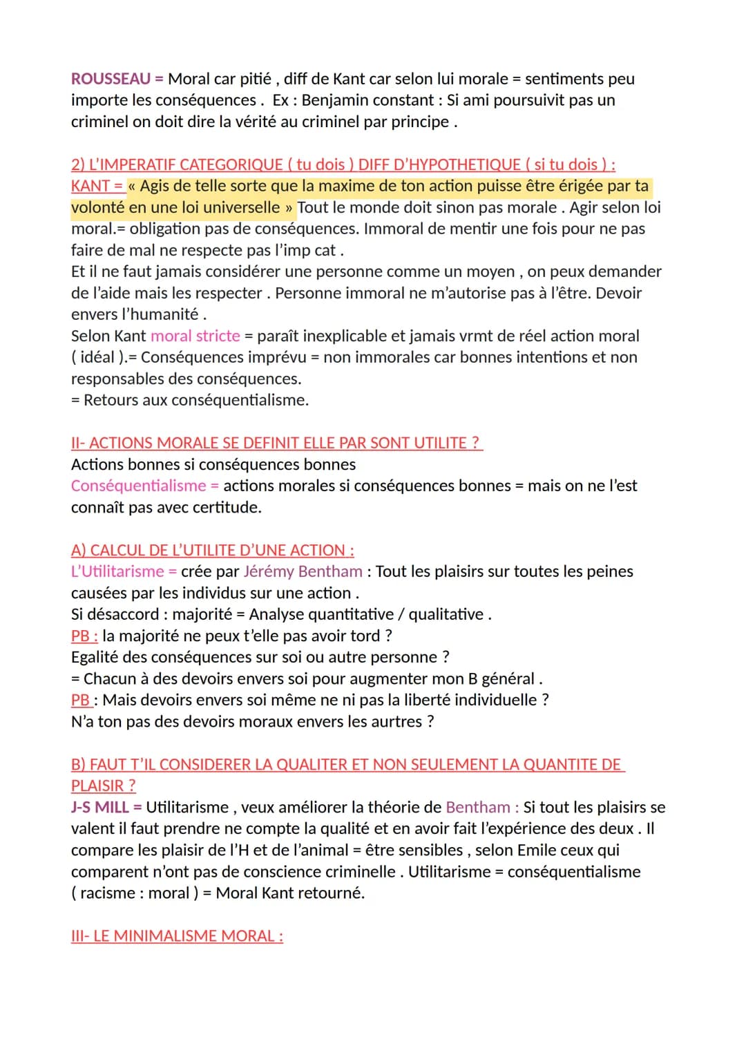 PB: Que dois je faire ?

INTRO:

CHAPITRE 2: LE DEVOIR MORAL

Légal = textes de loi juridiques

Moral = principes, valeurs: bien / mal

Acti