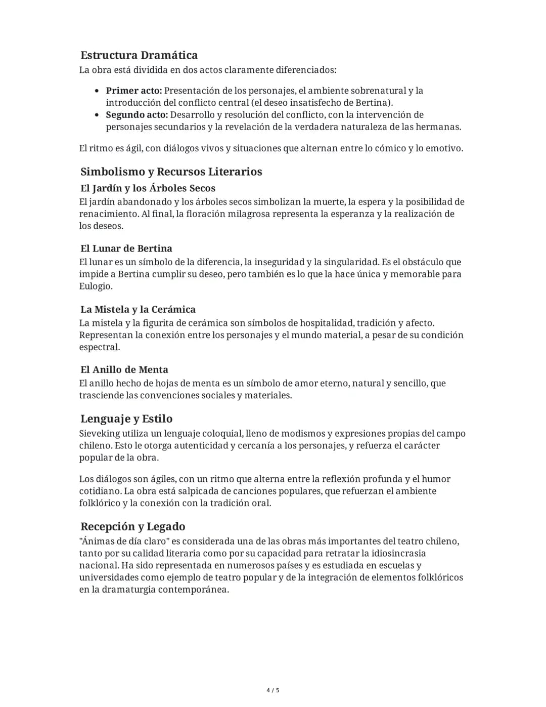 # Resumen Extenso de "Ánimas de día claro" de Alejandro
Sieveking

## Introducción y Contexto
"Ánimas de día claro" es una comedia en dos ac