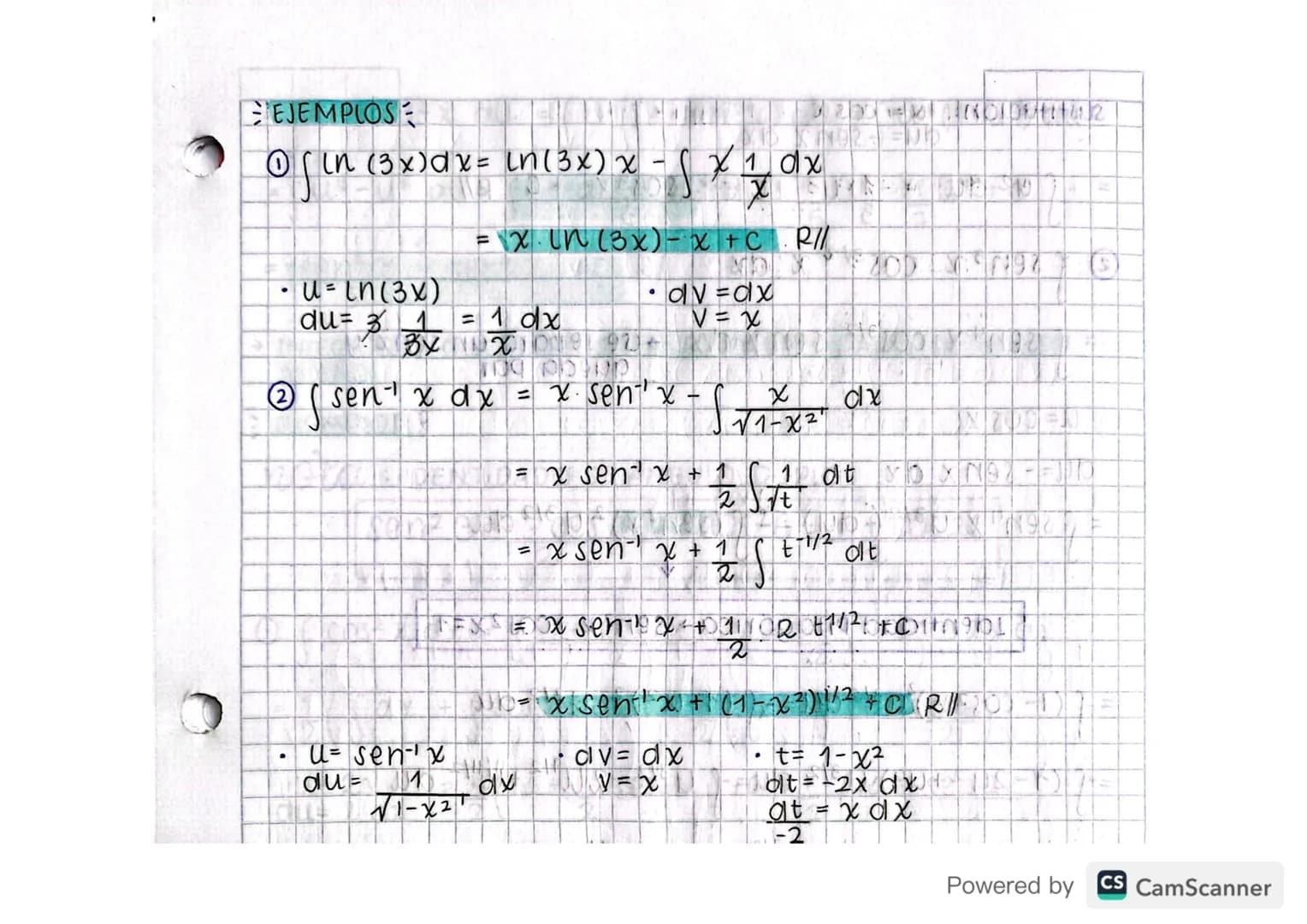# método de integ
f f(x) g(x) ax =
egración por partes
f(x) g(x) dx = f(x)dx. xp(x)6S
xp(x)51) =
S. xp(x)51) =xp x.x S
pensado
inicialmente.