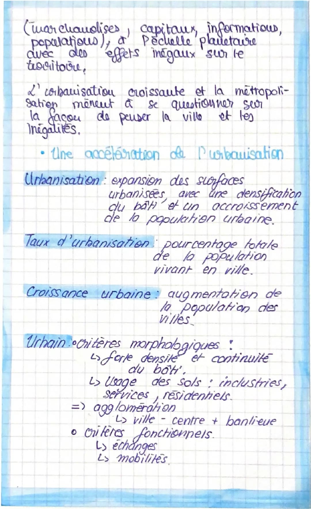 gèo chap. I

La métropolisation,
un processus mondial
différencié

• Introduction

56% de la population monoliale vit
eu ville
On peut ident