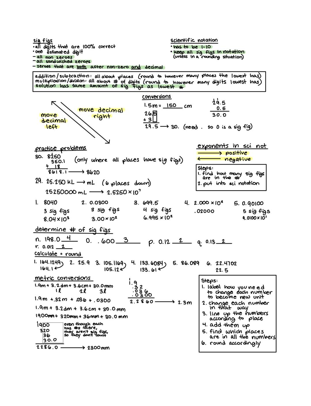 # sig figs
*   all digits that are 100% correct
*   one estimated digit
*   all non zeroes
*   all sandwiched zeroes
*   zeroes that are bot