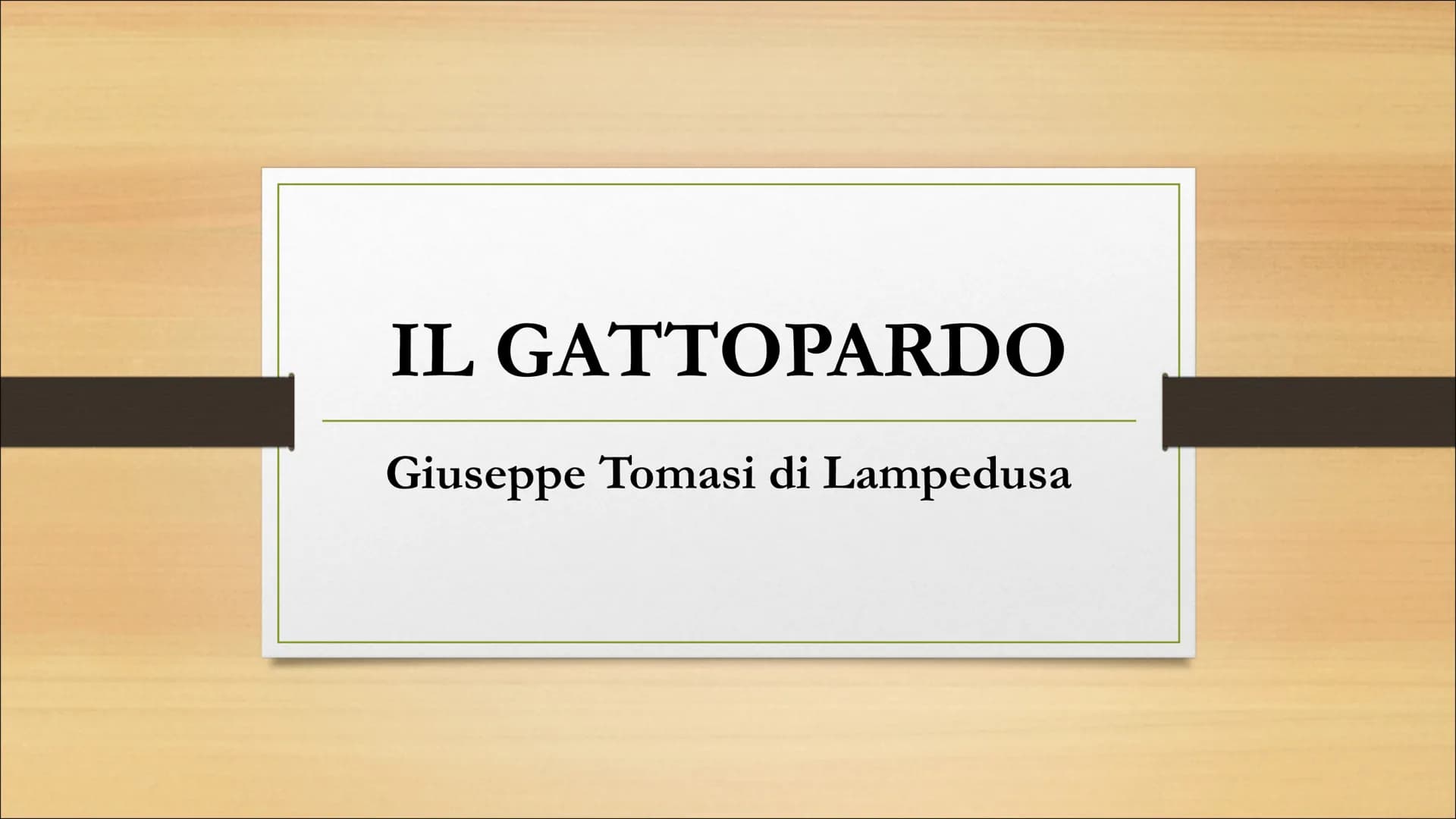 # IL GATTOPARDO

Giuseppe Tomasi di Lampedusa # L'autore: Giuseppe Tomasi di Lampedusa

*   Nasce a Palermo nel 1896
*   Famiglia aristocrat