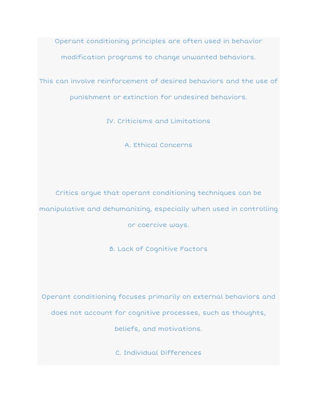 4.3 Operant Conditioning

Thorndike's Puzzle Box

The cat is placed in
the box, and food is
placed outside where
the cat can see it.

After 