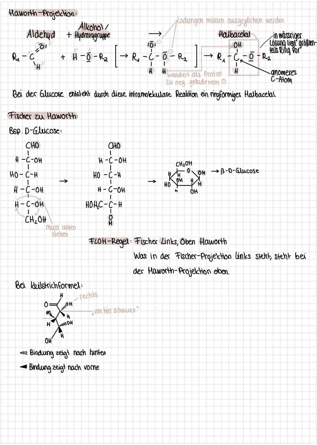 Kohlenhydrate

Allgemein:
*   wichtige Energielieferanten, Gerüstsubstanzen
*   Monosaccharide, Disaccharide, Polysaccharide

Fischer-Projek