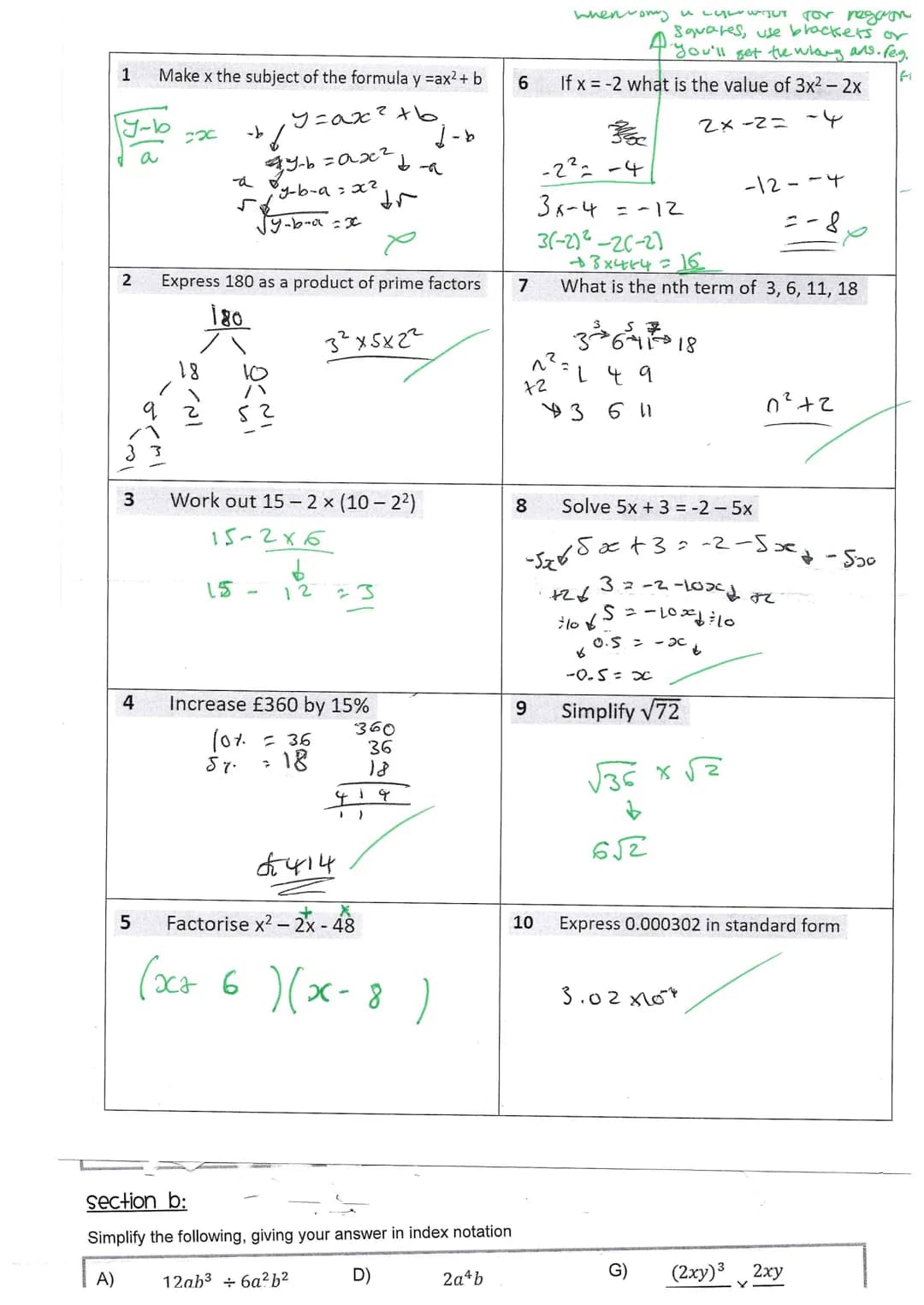 # Year 10 Higher

31. Number

Topic Areas

31.1 Number problems and reasoning

31.2 Place value and estimating

31.3 HCF and LCM

31.4 Calcu