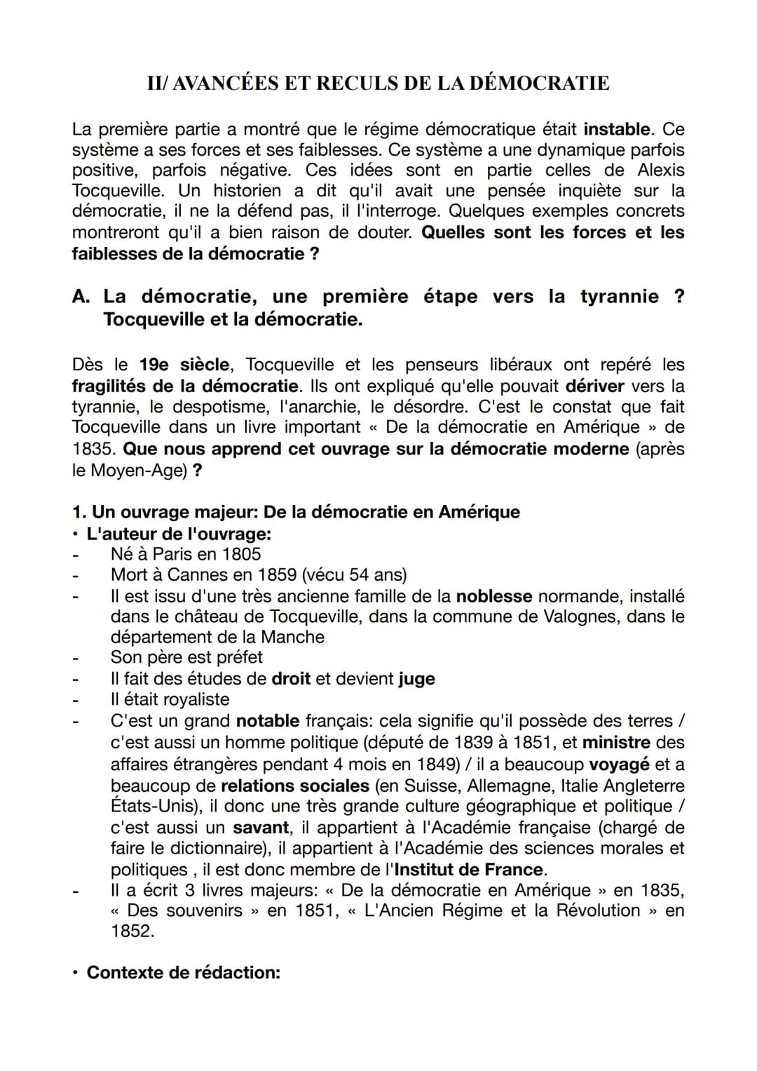 # CHAPITRE III: COMPRENDRE UN RÉGIME
POLITIQUE: LA DÉMOCRATIE

INTRODUCTION GÉNÉRALE: LA DÉMOCRATIE ET LES
DÉMOCRATIES EN 2023

A) Le fil dé
