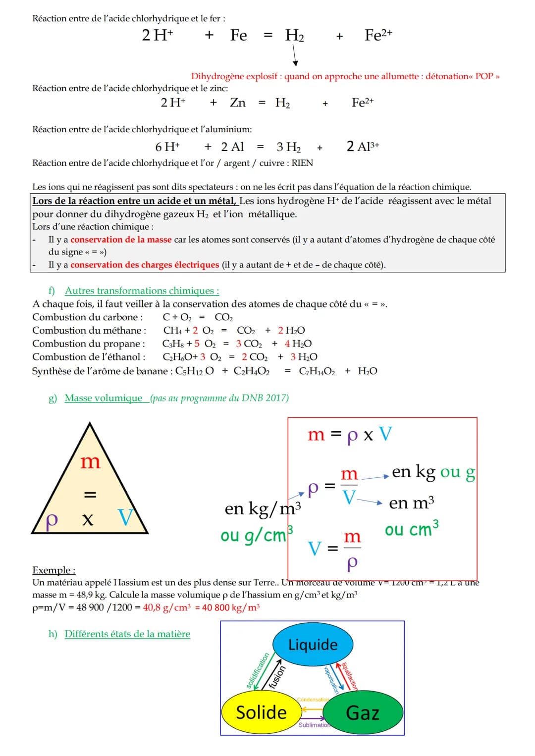 # Fiche de révision de 3eme en physique chimie - DNB

1/ Chimie: organisation et transformation de la matière

a) Atomes, molécules et ions
