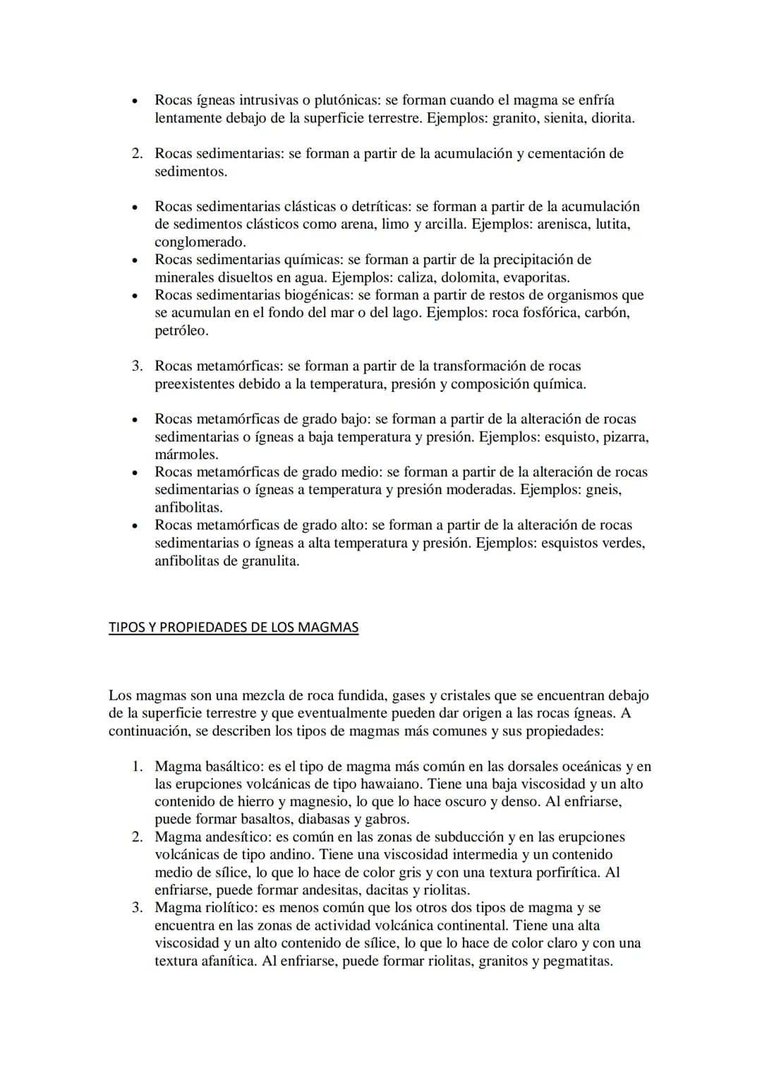 # ROCAS ÍGNEAS, SEDIMENTARIAS Y METMÓRFICAS

Las rocas se pueden clasificar en tres tipos principales: ígneas, sedimentarias y
metamórficas.