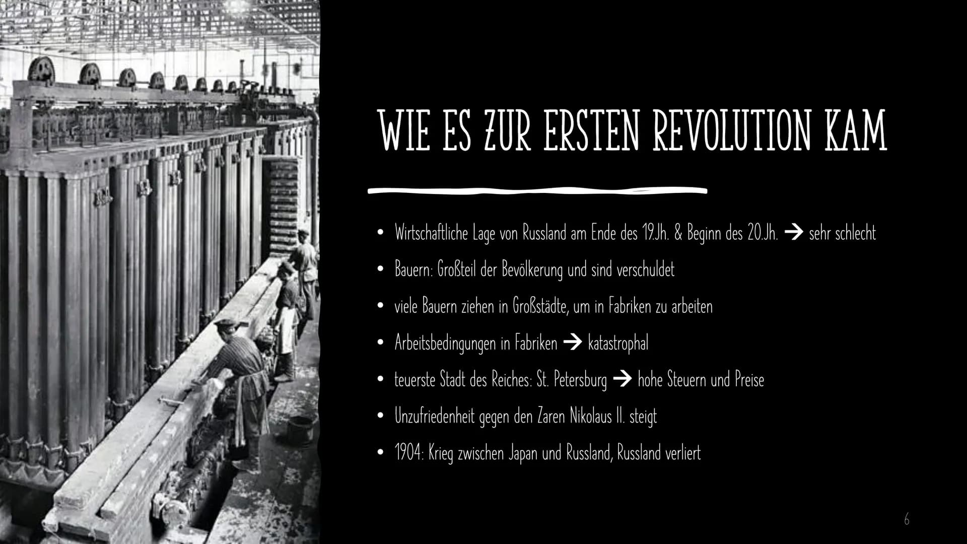 # DIE RUSSISCHEN REVOLUTIONEN

Erstellt von Süleyman Kücükbiyik INHALTE DER
PRÄSENTATION

Erklärung wichtiger Begriffe

Die Russische Revolu