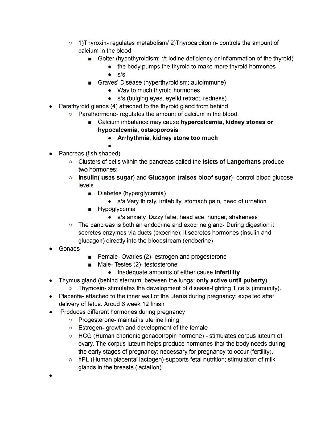 - Endocrine system-
    - a group of ductless glands that secrete hormones directly into the bloodstream.
    - Consist of:
        - Pituit
