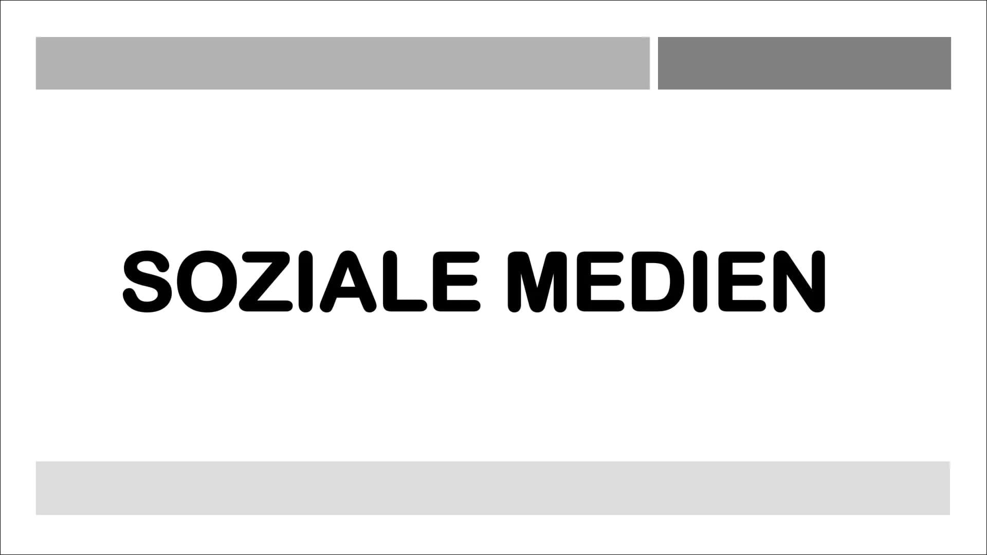 # SOZIALE MEDIEN Definition

Entwicklung

Arten von Sozialen Medien

GLIEDERUNG

Meist genutzte Social Media Plattformen

Vorteile

Gefahren