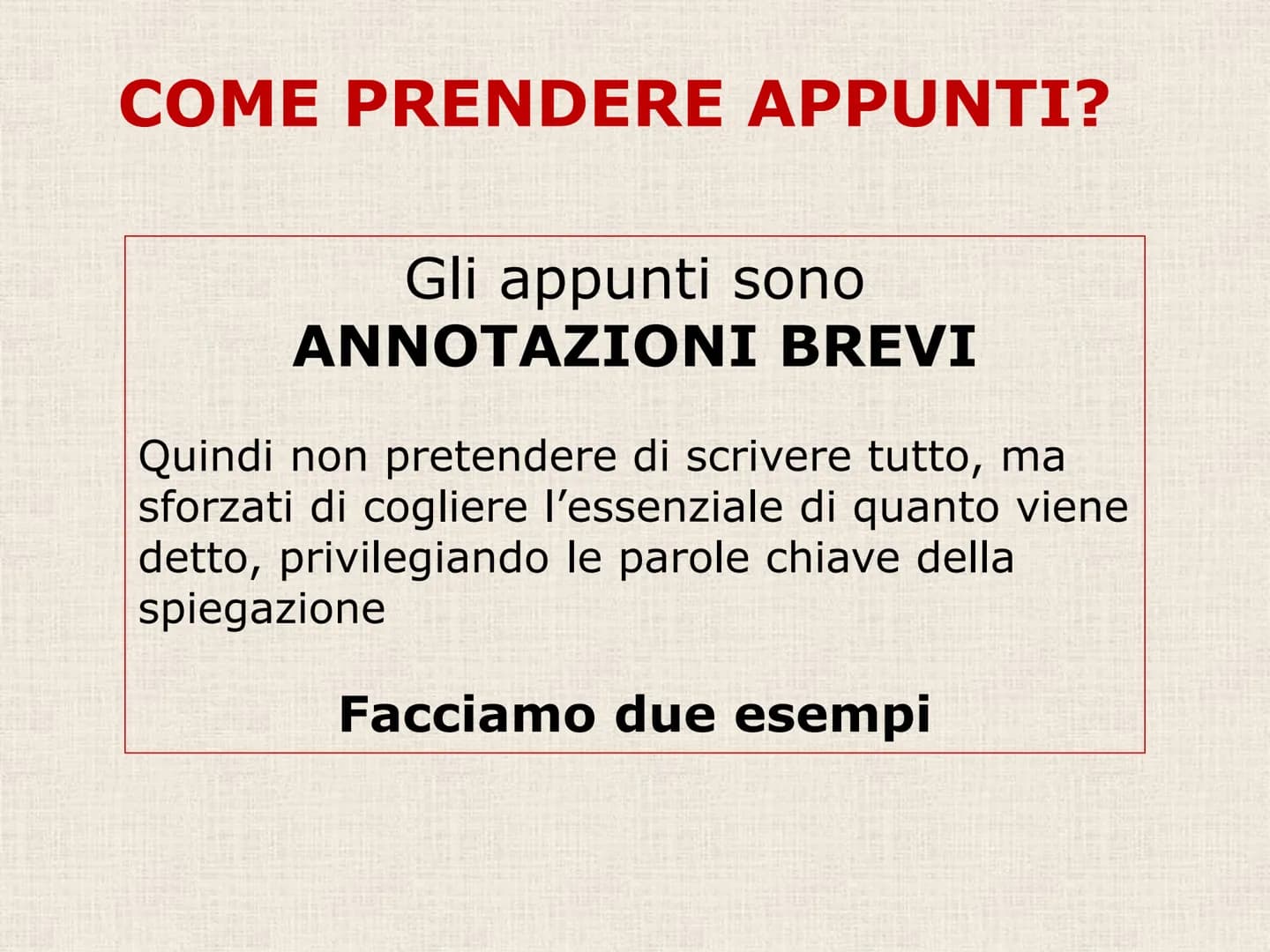 C) PRENDERE APPUNTI # La MEMORIA e l'ATTENZIONE NON BASTANΟ...

Nel giro di 24 ore si dimentica circa il 75
% di quello che si legge o si as