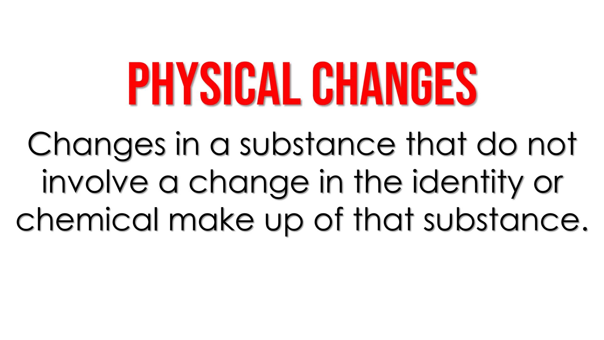 # CHEMICAL REACTIONS # HOW WERE YOU ABLE TO
# IDENTIFY A CHEMICAL REACTION
# FROM A PHYSICAL ONE? # BUT WHAT IS THE DIFFERENCE
# BETWEEN PHY