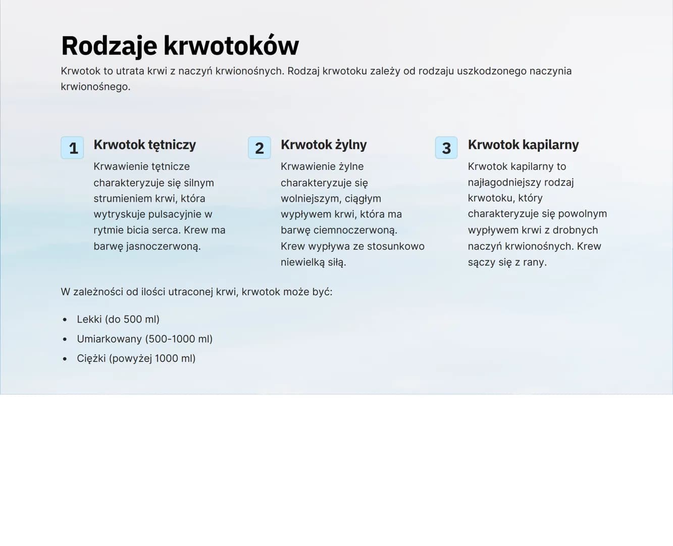 # Rany i krwotoki

wound

Biskey wound

Ta notatka poświęcona jest ronom i krwotokom, skupiając się na ich rodzajach, postępowaniu w przypad