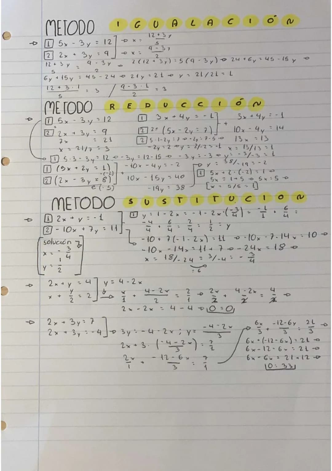 # SISTEMAS

METODO GRAFICO

I PG 99 EJ13

$\begin{bmatrix} x+y=2 \\ \frac{x}{2} + \frac{y}{2} = -1 \end{bmatrix}$ 1 y=2-x

$\begin{array}{|c