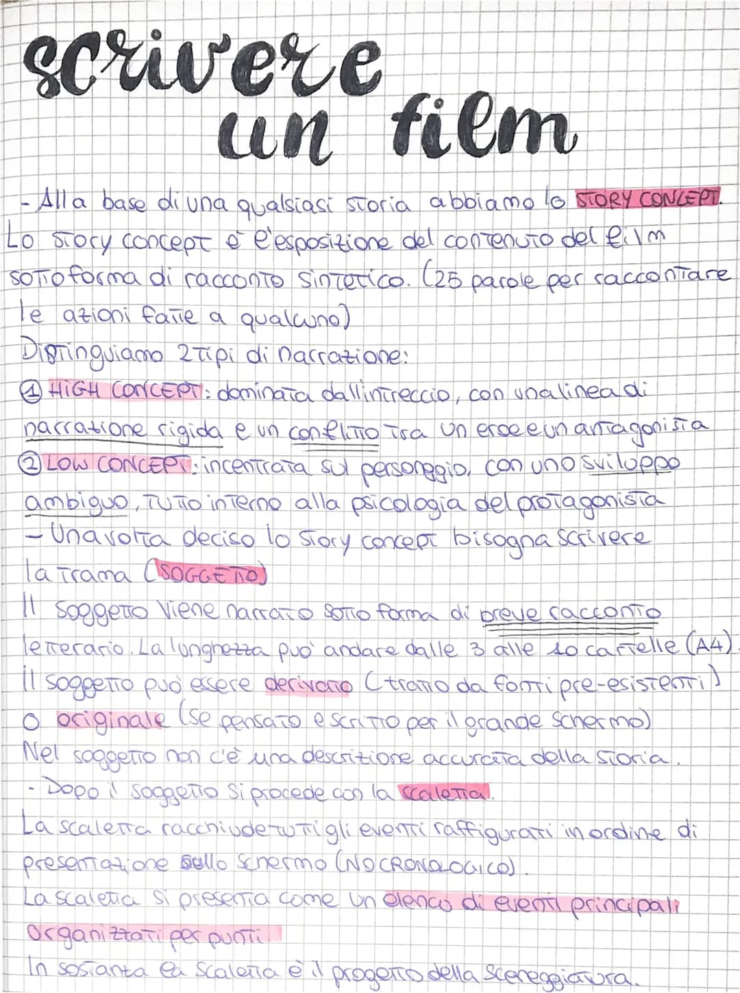 # scrivere
un film
- All a base di una qualsiasi storia abbiamo lo STORY CONCEPT.
Lo story concept è l'esposizione del contenuto del film
So