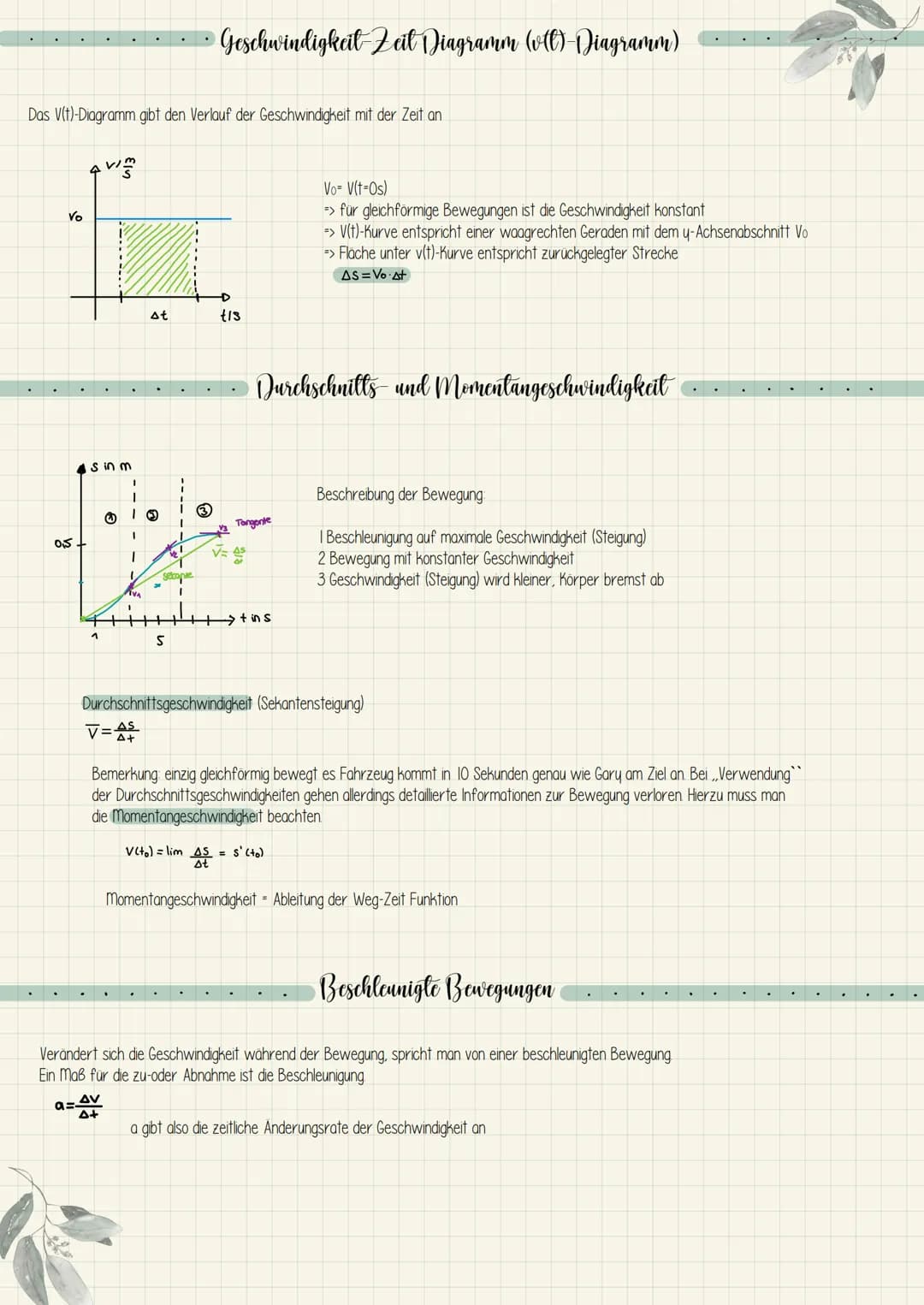 • • • • • • Physik - Bewegungen • • • • • • ### Kinematik Beschreibung von Bewegungen

Bewegung heißt, den Ort zu verändern, also eine Strec